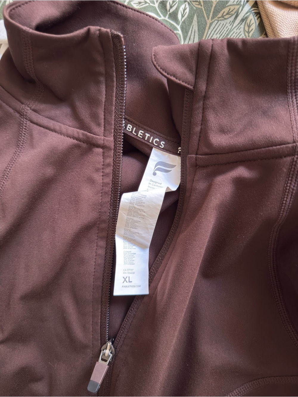 Fabletics Brown Full-Zip Utility Jacket - Picture 3 of 3